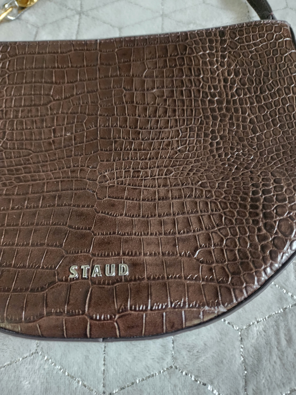 STAUD | Colt Croc-Embossed Leather Shoulder Bag - Picture 5 of 16